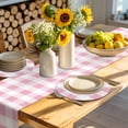 thumbnail image 4 of Pink Plaid Round 15 Inch Placemats Set of 2, Spring Farmhouse Buffalo Checkered HeatResistant Non Slip Place Mats for Dining Table, Wipeable Braided Kitchen Table Mats for Housewarming, 4 of 9
