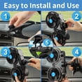 thumbnail image 4 of Ventilador de coche Alagoo, ajustable, 10 cm, doble cabezal, 12 V, clip para coche, 4 of 6