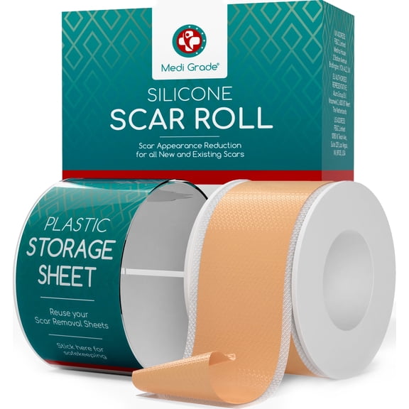 Medi Grade Silicone Skin Tape, 80 Inches Long – Reusable Soft Silicone Strips for Smooth, Comfortable Skin – Includes Hygienic Storage Case