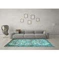 thumbnail image 3 of Ahgly Company Indoor Round Persian Light Blue Traditional Area Rugs, 3' Round, 3 of 4