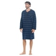 thumbnail image 5 of Ashford & Brooks Mens Flannel Plaid Long Sleep Shirt Henley Nightshirt, 5 of 6