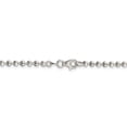 thumbnail image 3 of White Sterling Silver necklace Ball (Beaded) chain 24 in 3 mm, 3 of 5