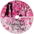 thumbnail image 1 of FMSHPON Valentine's Day Romantic Valentine's Day Kiss Xmas Christmas Tree Skirt Stand Mat for Holiday Party Decoration Indoor Outdoor 48 inches, 1 of 6