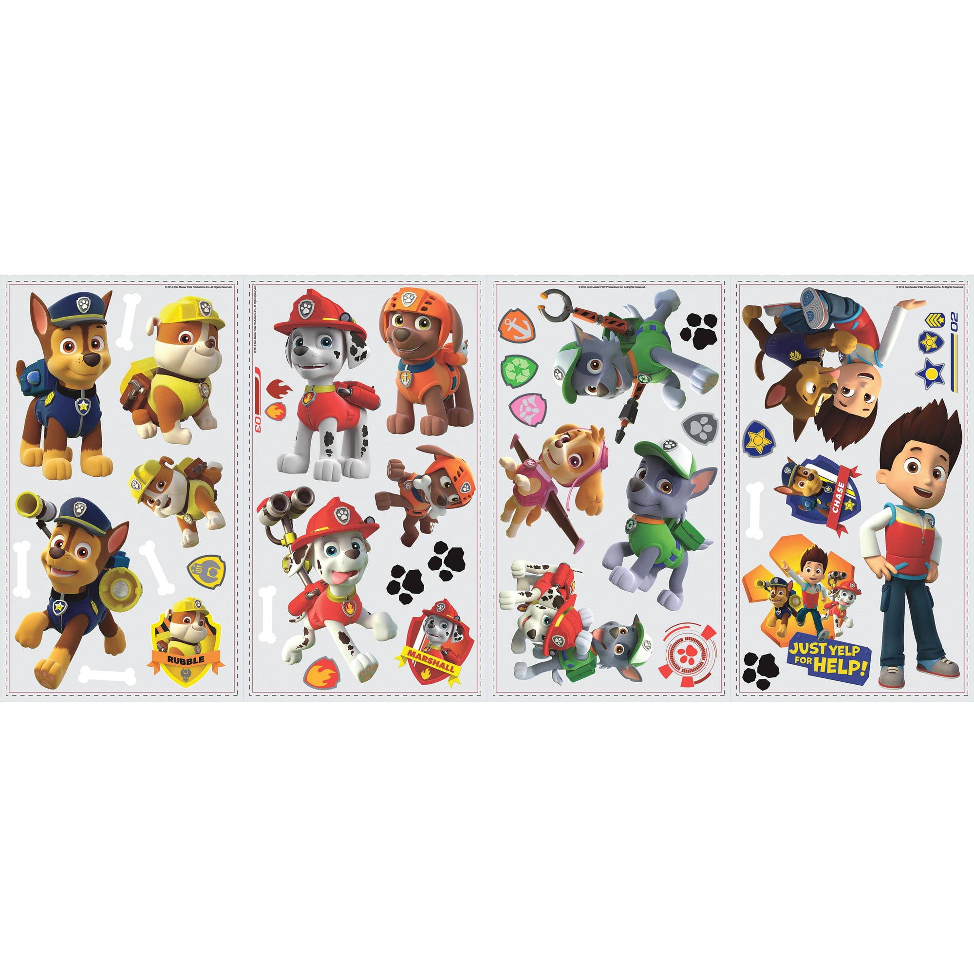 Details about   3D Paw Patrol Wallpaper Stickers Removable for Kids
