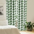 thumbnail image 2 of Ambesonne Green Leaf Window Curtains, Palm Leaves Nature, Each 28" W x 84" L, White and Green, 2 of 4