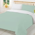 thumbnail image 2 of BedDecor 600 TC 100% Egyptian Cotton 3Pcs Reversible Duvet Set - Solid (Aqua Blue, Full/Queen), 2 of 6
