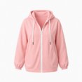thumbnail image 7 of NominalSnug Zip up Hoodies for Women Long Sleeve Top Hooded Sweatshirts Loose Fit Jackets with Pocket, 7 of 7