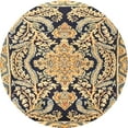 thumbnail image 1 of Ahgly Company Machine Washable Indoor Round Traditional Coffee Brown Area Rugs, 4' Round, 1 of 7