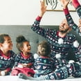 thumbnail image 4 of Family Matching Christmas Pajamas Set Holiday Snowflake Sleepwear  PJS Set for Couples and Kids, 4 of 7