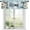 Home White Flower Glass Jar, variant on Valances Curtains for Windows,Eucalyptus Leaves and Sunflowers Semi Sheer Curtain Valances, Rod Pocket Short Window Treatment Light Filtering Decor Valances for Kitchen Bedroom - 54"x18"
