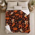 thumbnail image 5 of Western Fall autumn celebration Cowgirl Boots Pumpkins Stars Cheerful, Warm Flannel Blanket for Living Room and Reading Nook, Festive autumn celebration Scene, Art Lovers autumn celebration Gift, 5 of 9