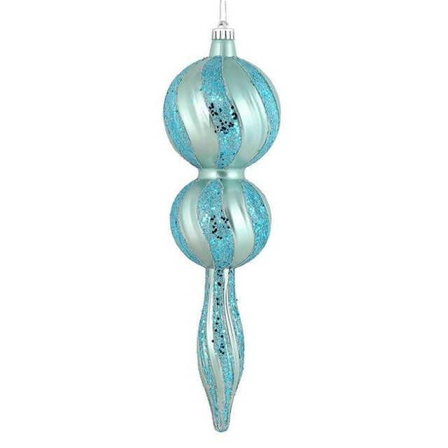 Vickerman N186932D 16.5 Po. Ornement de Pailleté de Bonbon Bleu Bébé