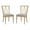 Natural Brown, variant on Linon Preston Set of Two Faux Leather Dining Chairs in Black Beechwood