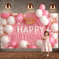 thumbnail image 3 of Neon Happy Birthday Backdrop 7Wx5H Feet Glow in The Dark Brick Wall Funny Graffiti Colorful Painting Splatter Polyester Fabric Modern Photography Backgrounds Photo Shoot Decor, 3 of 7