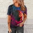 thumbnail image 2 of Penkiiy Galaxy Printed Shirt,Womens 3D Top Blouse Novelty Graphic Breathable Quick Dry Sleeveless Beach T-Shirt L Multicolor, 2 of 6