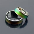 thumbnail image 3 of AYYUFE Women Men Creative Mood Temperature Color Changing Finger Ring Jewelry Gift for Party Club Dating Alloy Blue, 3 of 8