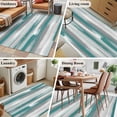 thumbnail image 5 of Blue Gray Stripes Area Rugs 2.7'x5', Washable Small Throw Rugs for Kitchen Bedroom, Watercolor Modern Abstract Minimalist Indoor Outdoor Rug Non-Slip Low Pile Carpet Runner Reversible Floor Mats, 5 of 8