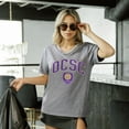 thumbnail image 7 of Women's Gameday Couture  Gray Orlando City SC Relaxed Iconic Edge Rhinestone V-Neck T-Shirt, 7 of 7