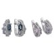 thumbnail image 1 of Pendientes de estilo europeo vintage shaofei con zafiro y diamantes en plata maciza de dos tonos 14 k azul, 1 of 4
