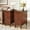 Brown, variant on Tribesigns Narrow Side Table with Drawers, Solid Wood End Table with 3 Drawers, Fully Assembled Nightstand Slim Bedside Table for Small Spaces, Living Room, Bedroom, Black