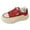 Red, variant on XIMIN Women's Leather Platform Increasing Thick Soled Sneakers Fashion Chunky Lace Up Low Top Sports Trainers Breathable Stylish Running Casual Non-Slip Walking Dad Shoes