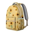 thumbnail image 2 of "Sunflower Print Backpack for Women - Wildflower Themed School Backpack, Water-Resistant College Bag, Laptop Backpack for Work & School", 2 of 6