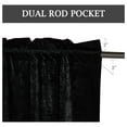 thumbnail image 3 of Huang zhong wen Lux Black Crushed Velvet Curtains 2 Panel Set - 72 inches Long Room Darkening Luxury Distressed Velvet Rod Pocket Window Drapes for Living Room Bedroom 50" W x 72" L, 3 of 9