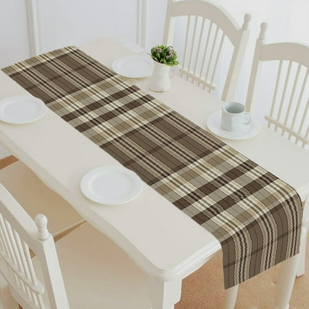 

ABPHQTO Plaid Tartan Table Runner Placemat Tablecloth For Home Decor 16x72 Inch