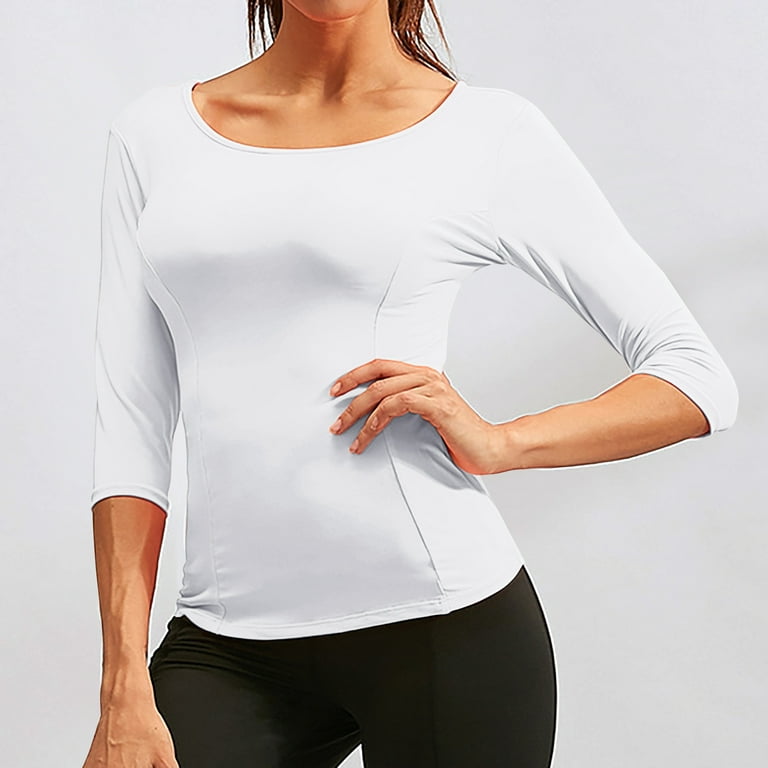 YYDGH Women Long Sleeve Workout Shirt Quick Dry Seamless Workout