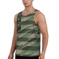 thumbnail image 2 of Gukieu Jungle Green Camo USA Flag Print Men's Quick Dry Fitness Vest, Round Neck Sleeveless Fitness Bodybuilding Top-X-Large, 2 of 7