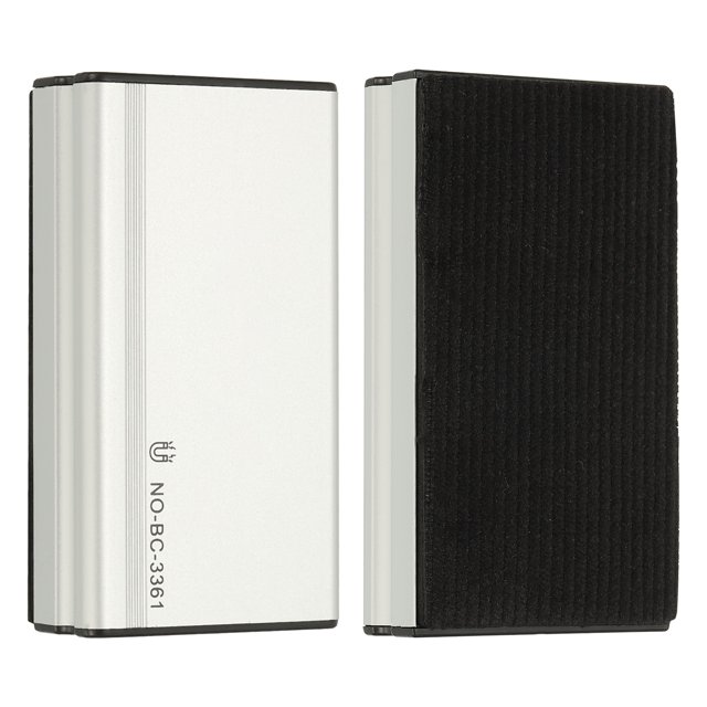 2Pack Magnetic Dry Erase Eraser, 2x3.7in Magnetic Whiteboard Eraser Aluminum Metal for White Board Glass Calendar Board Fridge Refrigerator Office Supplies, Small, 50x93mm
