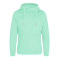 thumbnail image 1 of AWDis - Sudadera con capucha y cuello cruzado para hombre (Menta), 1 of 2