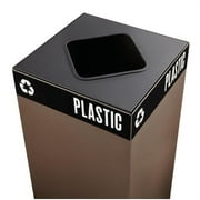 Safco Product 2989BL Public Square Recycling Receptacle Lid - Black