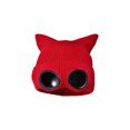 thumbnail image 4 of EliteGoogv Unisex Knit Beanie Lined Cat Ear Hat with Goggle Accent Warm Skull Cap, 4 of 4