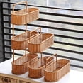 thumbnail image 6 of Rattan Bathroom Vanity Trays Toilet Tank Baskets Long Narrow Hand Towel Storage Basket for Storage, Decorative, 6 of 9