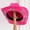Hot Pink, variant on Stylish Western Cowboy Hat with Glittering Rhinestone Decorations for Party and Wedding Accessories ,One Size