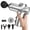A4-gray, variant on NexTone Massage Gun Deep Tissue, Silent Brushless Motor and Portable Massage Gun with 4 Interchangeable Heads for Deep Muscle Relief and Relaxation, Relax Gift