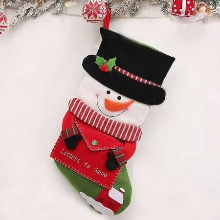 

Christmas Pendant Christmas Decorations Storage Envelope Pendant Christmas Snowman Old Man Creative Cartoon Cute Bag Candy Bag Can Store Letter Pendant Hangs B