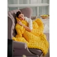 thumbnail image 1 of Thick Crochet Chunky Cable Knit Blanket Beautiful Handmade Cover Yarn Wool Bulky Bed Spread Throw For Home Decor, 1 of 7