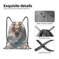 thumbnail image 4 of Fuzoiu Cool Cloud White Dragon Print Drawstring Backpack for Gym, Travel, Yoga,Sports Sackpack String Bag for Women Men-Small, 4 of 6