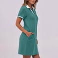 thumbnail image 6 of Felirenzacia Women’s Casual Dress, Contrast Polo Neck Active Dress with Pockets, Comfort Sthretchy Breathable Atheleisure Skirt for Ladies, 6 of 8