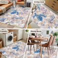 thumbnail image 6 of Sea Turtle Area Rug 3x5 FT, Non Slip Entryway Bedside Carpet, Summer Coastal Nautical Coral Seahorse Washable Soft Floor Carpet Indoor Mat Non-Shedding Throw Rug for Dorm Kitchen Home Office, 6 of 9
