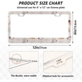 thumbnail image 2 of Hand Drawn Dogs License Plate Frame - 2 Pack Universal Stainless Steel License Plate Holder with Screws & Chrome Caps, 2 Holes Car License Plate Cover for US Vehicles Decorative, 2 of 7