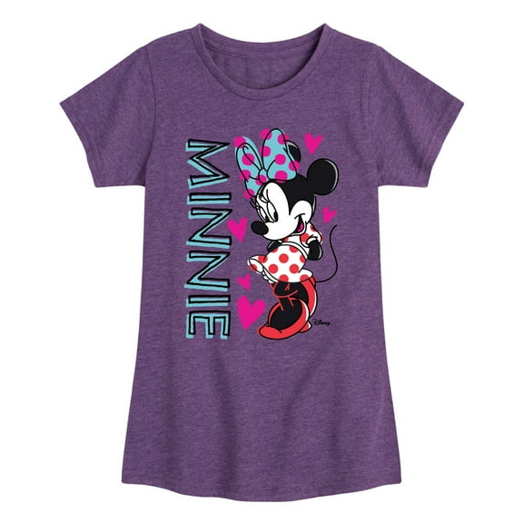 Disney - Minnie Sketched Name - Toddler & Youth Girls Short Sleeve Graphic T-Shirt