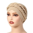 thumbnail image 3 of Milk Silk Hijab Headband Two Tone Solid Color Head Wrap with Design for Everyday and Comfort, 3 of 3