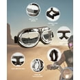 thumbnail image 4 of CRG Sports Vintage Bike Aviator Pilot Motorcycle Cruiser Scooter Goggles, 4 of 7