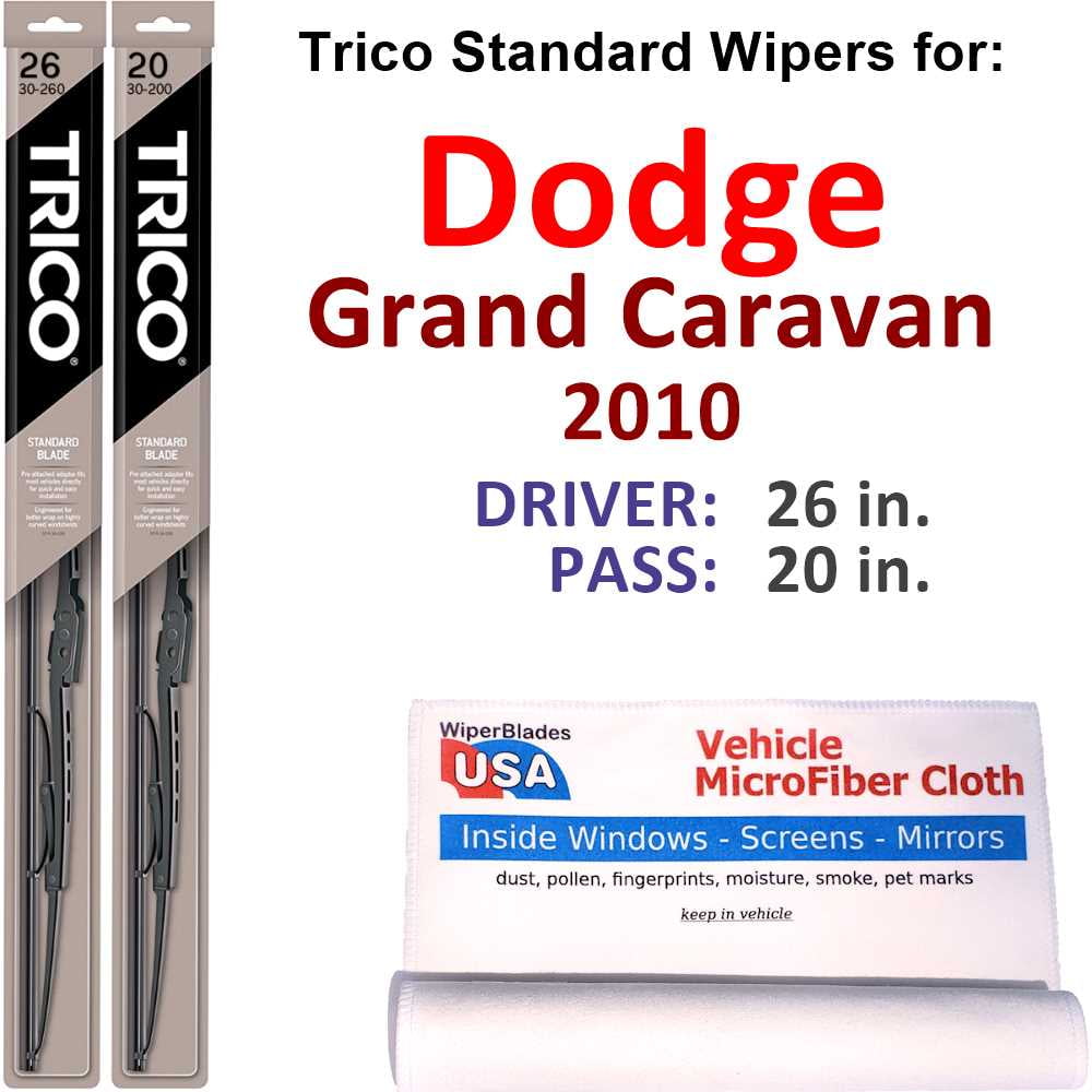 2010 Dodge Caravan Wiper Blade Size