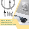 thumbnail image 3 of ZLight 3 in 1 USB Charging Cable for 6 7 8 X 11 Pro for for Silver 1.2m 1Set, 3 of 6