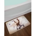 thumbnail image 2 of Modern Bath Mat, Pop Art Vintage Retro Style Digital Art Break Dancer Moves on Head Upside, Plush Bathroom Decor Mat with Non Slip Backing, 29.5" X 17.5", Multicolor, by Ambesonne, 2 of 2
