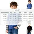 thumbnail image 2 of Cethrio Boys Long Sleeve Tops, Crew Neck Pullover Cotton Casual Boys T-Shirts Black Size 10-12, 2 of 4